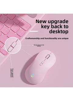 Generic Wireless Mouse Bluetooth Rechargeable Silent Mute E-sports Game Desktop Laptop General Office-Specification:Single Mode 7 Keys-3200dpi-one Key To Return To The Desktop-rgb Glare-starry Sky Blue-official Standard  - Image 4