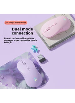 Generic Wireless Mouse Bluetooth Rechargeable Silent Mute E-sports Game Desktop Laptop General Office-Specification:Single Mode 7 Keys-3200dpi-one Key To Return To The Desktop-rgb Glare-starry Sky Blue-official Standard  - Image 3