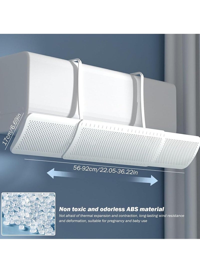 فايلكس موزع هواء مكيف سبليت تركيب سهل: تجميع بسيط وخالٍ من المتاعب دون الحاجة إلى أدوات. يأتي عاكس الهواء الخاص بنا مزوداً بحامل تعليق لمكيفات الهواء لتركيب سريع وسهل التعليق، مما يتيح لك تحسين تهوية مكيف الهواء بسهولة. - Image 2