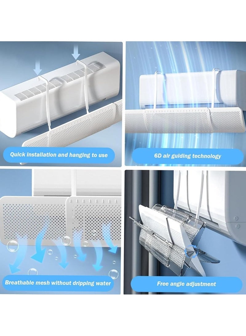 فايلكس موزع هواء مكيف سبليت تركيب سهل: تجميع بسيط وخالٍ من المتاعب دون الحاجة إلى أدوات. يأتي عاكس الهواء الخاص بنا مزوداً بحامل تعليق لمكيفات الهواء لتركيب سريع وسهل التعليق، مما يتيح لك تحسين تهوية مكيف الهواء بسهولة. - Image 3