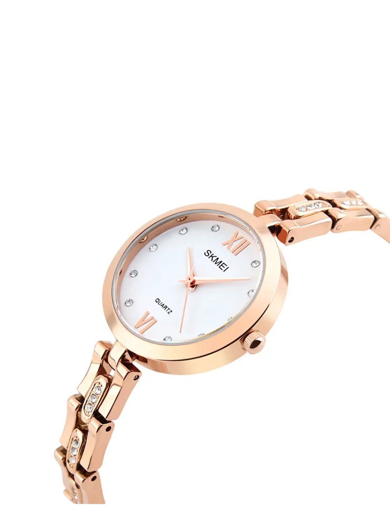 SKMEI Women's Stainless Steel Analog Watch 1225 - 26 mm - Rose Gold - Image 2