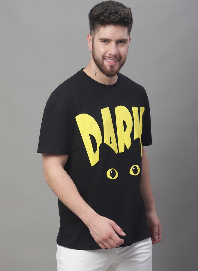 Take Two Men Black Graphic Print Oversized T-Shirt By Door74 - Image 4