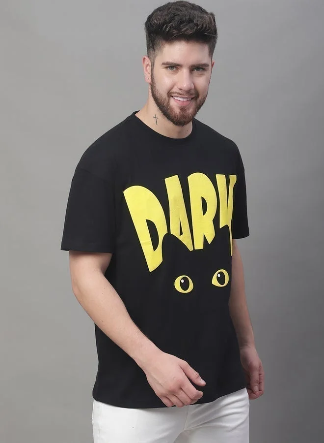 Take Two Men Black Graphic Print Oversized T-Shirt By Door74