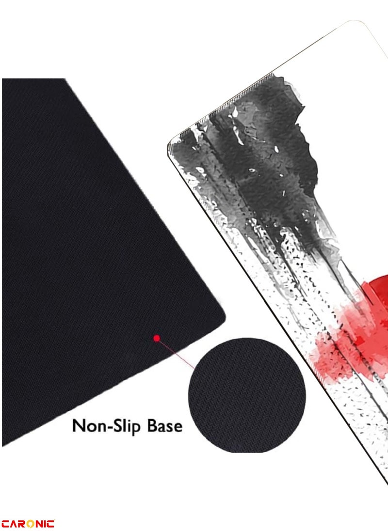 Large Gaming Mouse Pad with Superior Micro Weave Cloth Extended Desk Mousepad with Stitched Edges Non-Slip Base Water Resist Keyboard Pad For Gamer And Office Home