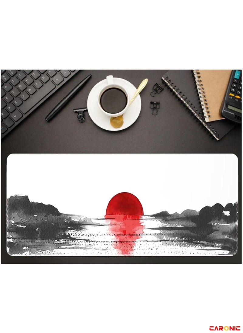 Large Gaming Mouse Pad with Superior Micro Weave Cloth Extended Desk Mousepad with Stitched Edges Non-Slip Base Water Resist Keyboard Pad For Gamer And Office Home