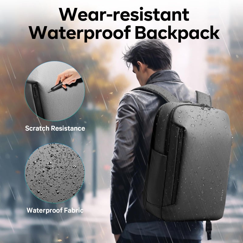 BANGE Business Smart Backpack for Men and Womenï¼Œcan holds 15.6 Inches Laptop Backpack, Waterproof Commute Work Travel Backpack, Flight Carry-On (gray) - Image 5