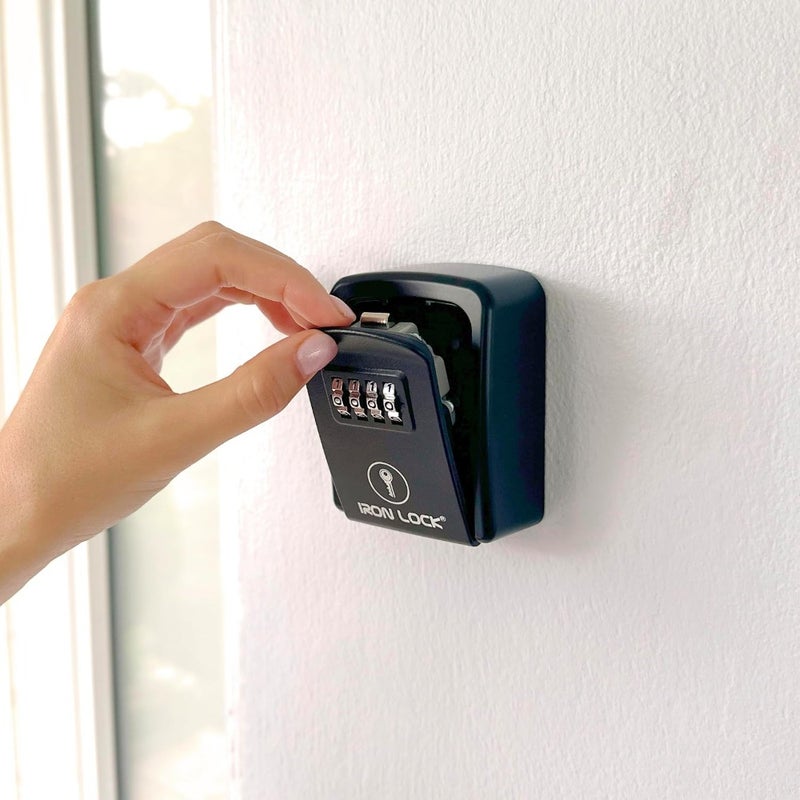 ® - Wall Mount Key Lock Box with 4-Digit Combination, Resettable Code, A B Switch, and 5-Key Capacity - Indoor/Outdoor Waterproof Lockbox for House Keys and Spare Keys Small, Black - Image 2