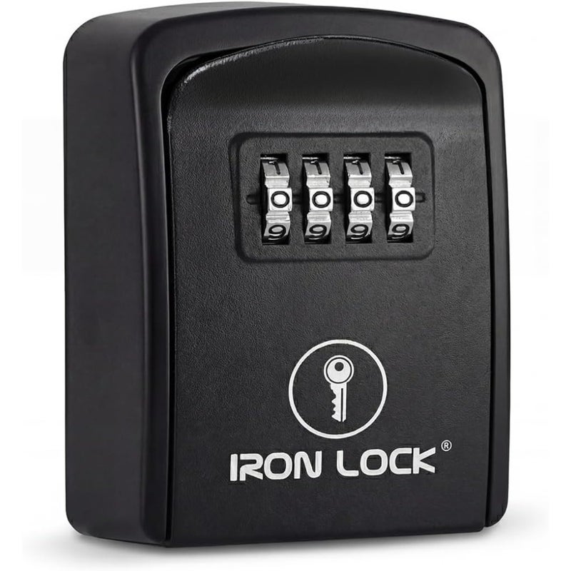 ® - Wall Mount Key Lock Box with 4-Digit Combination, Resettable Code, A B Switch, and 5-Key Capacity - Indoor/Outdoor Waterproof Lockbox for House Keys and Spare Keys Small, Black - Image 1