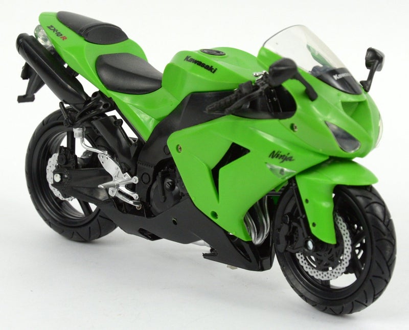 NewRay نيو-راي دراجة نارية 1:12 2006 كاواساكي ZX-10R - دراجة رياضية، أخضر - Image 2