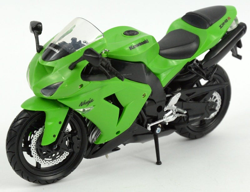 NewRay نيو-راي دراجة نارية 1:12 2006 كاواساكي ZX-10R - دراجة رياضية، أخضر - Image 4