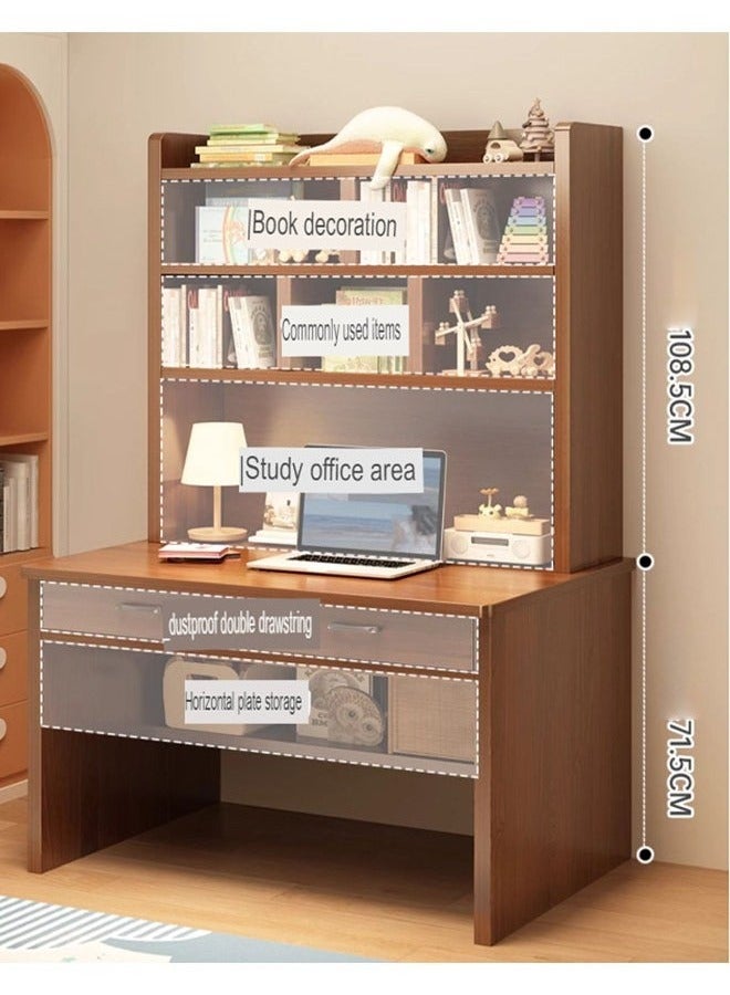 إن كي أكس طاولة كمبيوتر حديثة متعددة الوظائف ومحطة عمل للكتابة والمكتب المنزلي مع أرفف تخزين 70 سم - Image 3