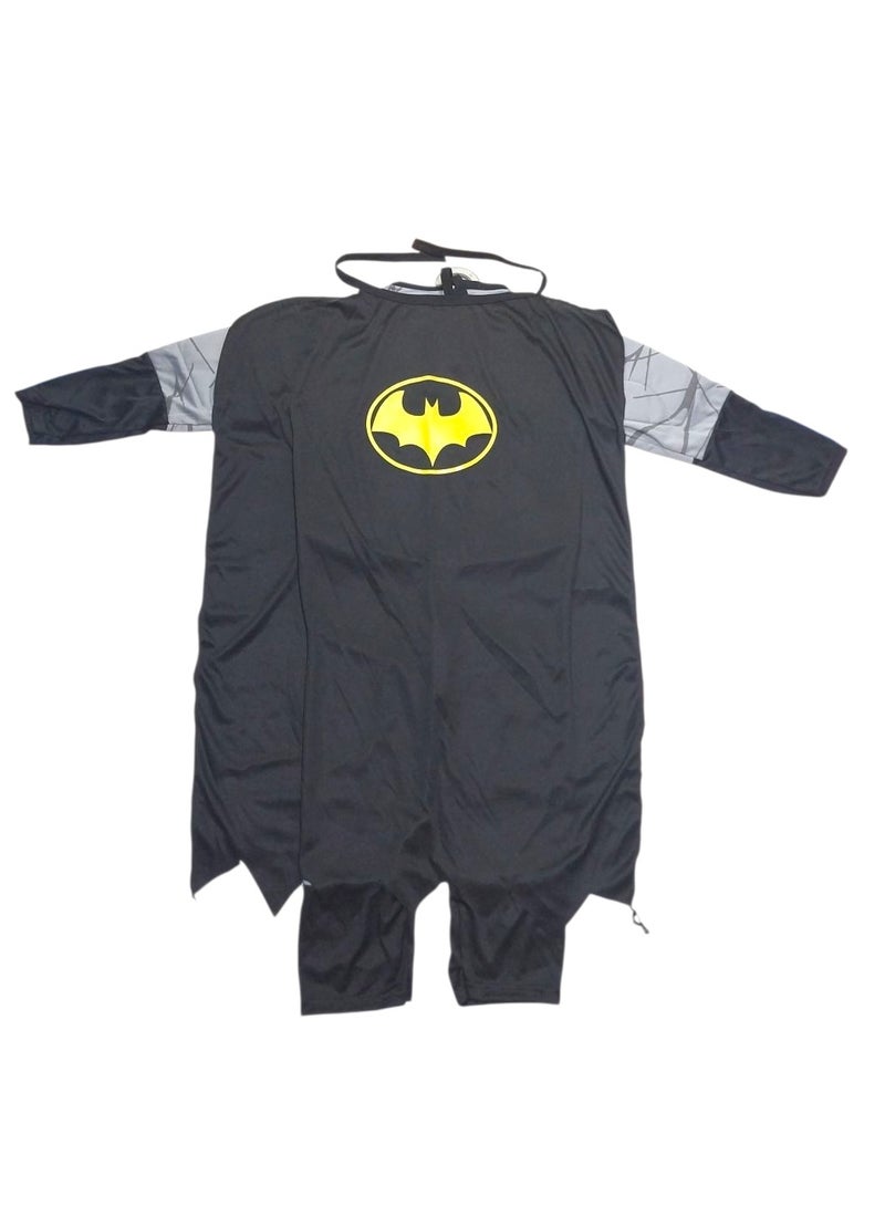 Batman Kids Costume with Belt, Cape & Plastic Mask – Size S for Ages 2 to 4 Years - Image 2