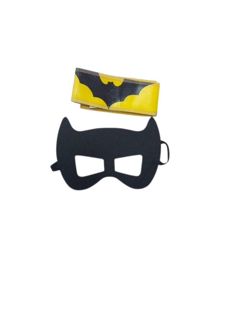 Batman Kids Costume with Belt, Cape & Plastic Mask – Size S for Ages 2 to 4 Years - Image 3