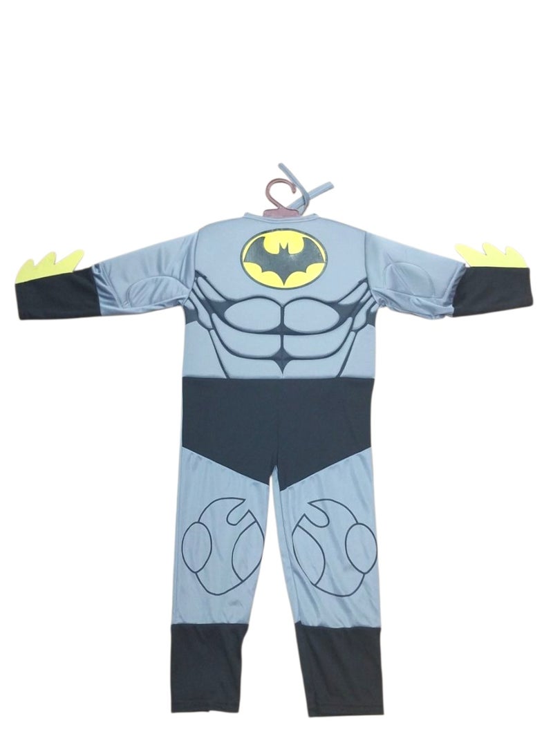 Batman Kids Costume with Belt, Cape & Plastic Mask – Size S for Ages 2 to 4 Years - Image 5