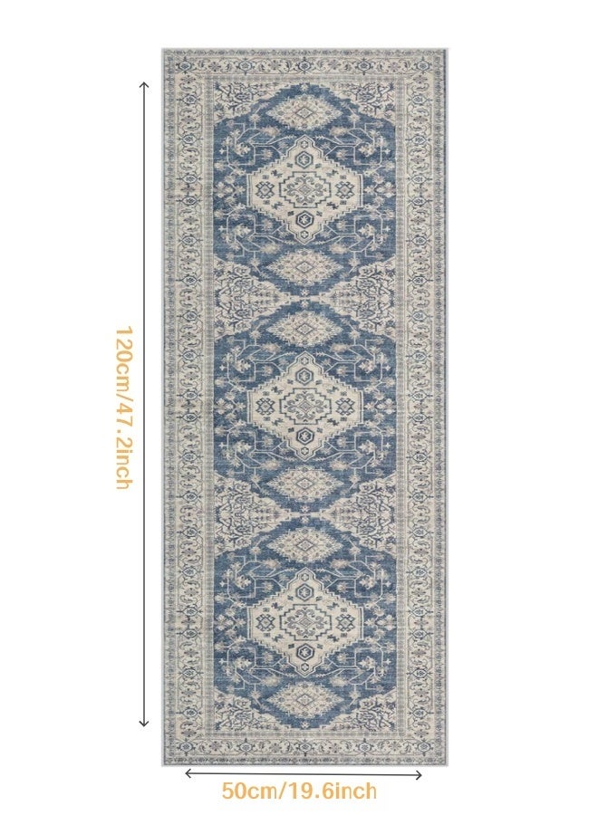 Retro Persian style living room coffee table bedroom carpet - anti slip, stain resistant, easy to clean, washable, soft and comfortable area carpet - Image 1