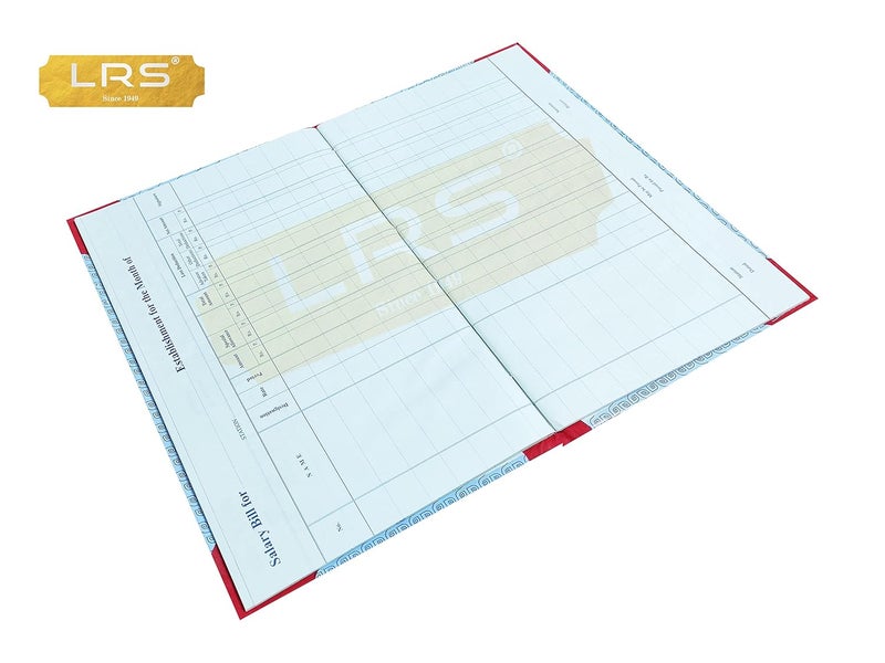 LRS سجل فواتير الرواتب - 32 × 20 سم - غلاف صلب - ورق دفتر 70 جرام (120 صفحة - عبوة من 1) - Image 2