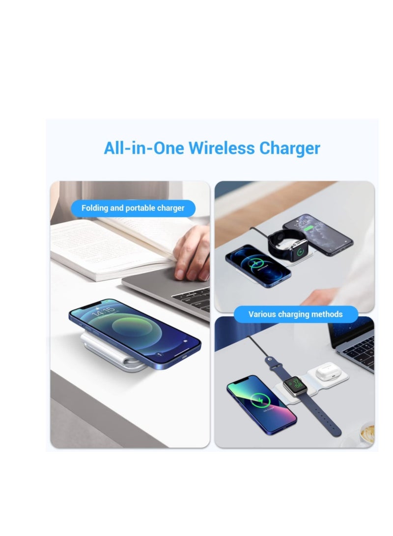 إلترازون Magnetic Foldable Ultra-Thin Mobile Phone Watch Stand Charger 15W - Image 3