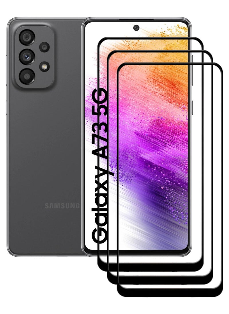 ACLIX 3 Pieces Antistatic ESD Dustproof Premium Quality High Definition Tempered Glass Screen Protector Designed For Samsung Galaxy A73 5G - Image 1