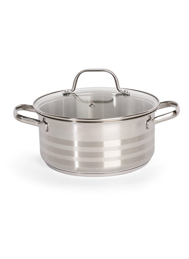 ايست من نون 11 Piece Premium Stainless Steel 304 (18/10 Cr) tri-ply bottom cookware set, 1x14cm Saucepan, 1x16cm Casserole with Lid, 1x20cm Casserole with Lid, 1x20cm Low Casserole, 1x24cm Casserole with Lid, 1x20cm Frypan, 1x24cm Frypan, 1xFoldable Steam Insert (Fits 20-24cm)  - Image 4