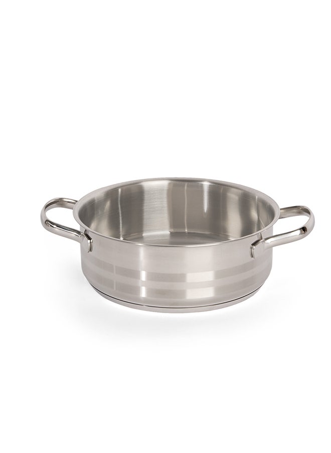 ايست من نون - 11 Piece Premium Stainless Steel 304 (18/10 Cr) tri-ply bottom cookware set, 1x14cm Saucepan, 1x16cm Casserole with Lid, 1x20cm Casserole with Lid, 1x20cm Low Casserole, 1x24cm Casserole with Lid, 1x20cm Frypan, 1x24cm Frypan, 1xFoldable Steam Insert (Fits 20-24cm) - Image 1