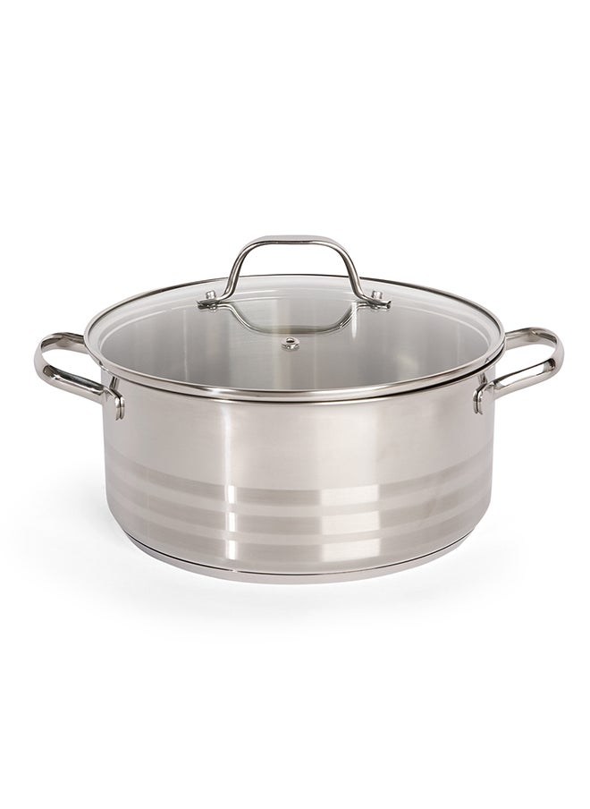 ايست من نون 11 Piece Premium Stainless Steel 304 (18/10 Cr) tri-ply bottom cookware set, 1x14cm Saucepan, 1x16cm Casserole with Lid, 1x20cm Casserole with Lid, 1x20cm Low Casserole, 1x24cm Casserole with Lid, 1x20cm Frypan, 1x24cm Frypan, 1xFoldable Steam Insert (Fits 20-24cm)  - Image 3