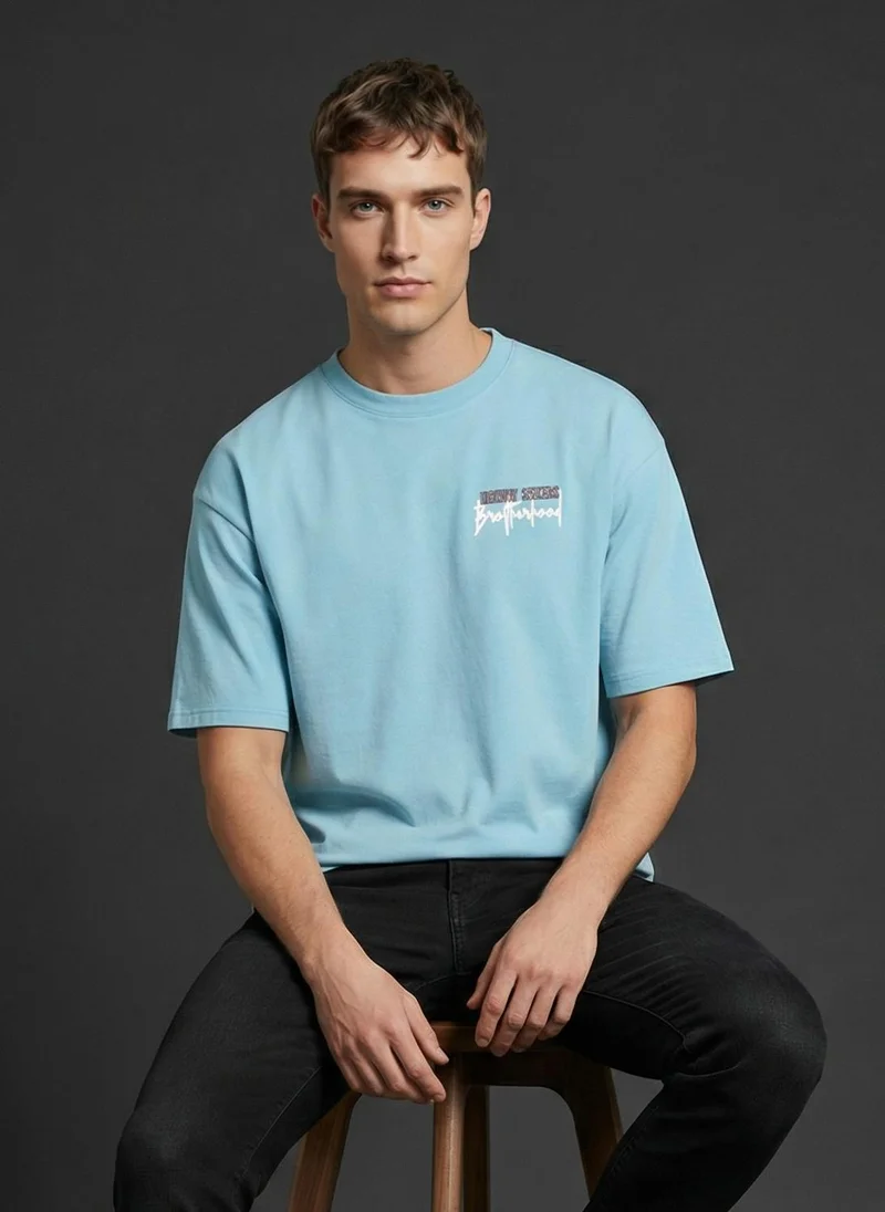 NOBERO NOBERO Men's Premium Oversized Printed T-Shirt