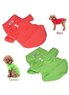 KingMas 4 Pieces Dog T-Shirt, Breathable Pet Shirts, Puppy Sweatshirt Dog Clothes Outfit Apparel Coats (Blue, Green, Red, Orange) - X-Large 