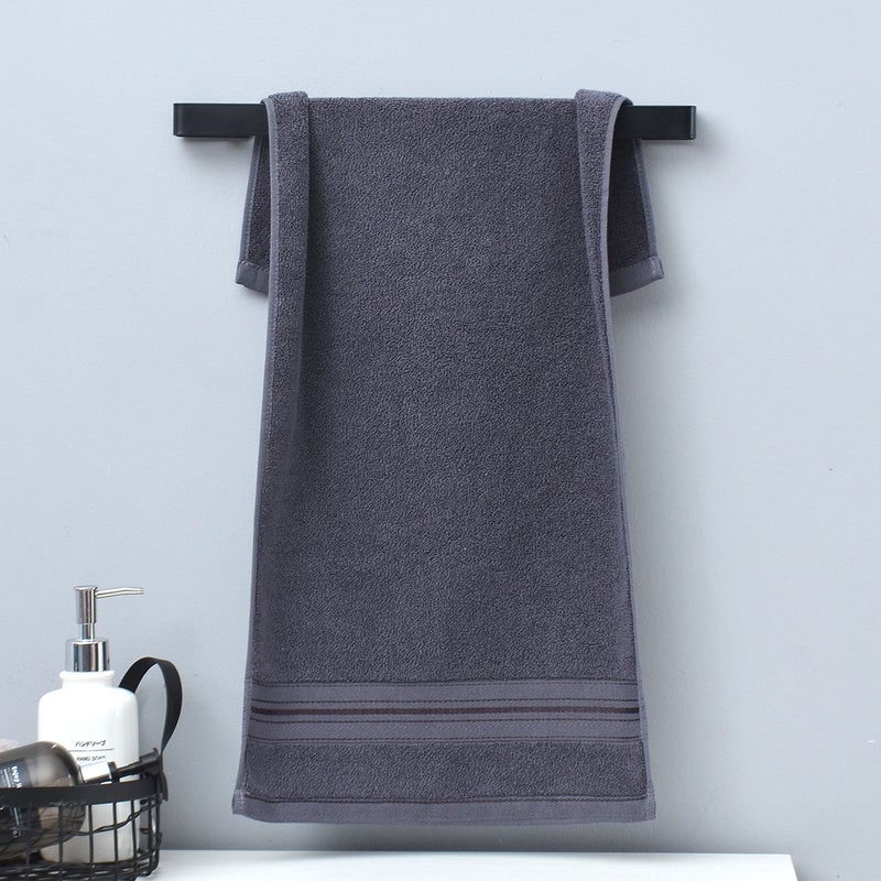 general Men's Cotton Face Towel Dark Blue Jacquard Pattern Soft Absorbent Bath Towel for Home and Travel - Image 1