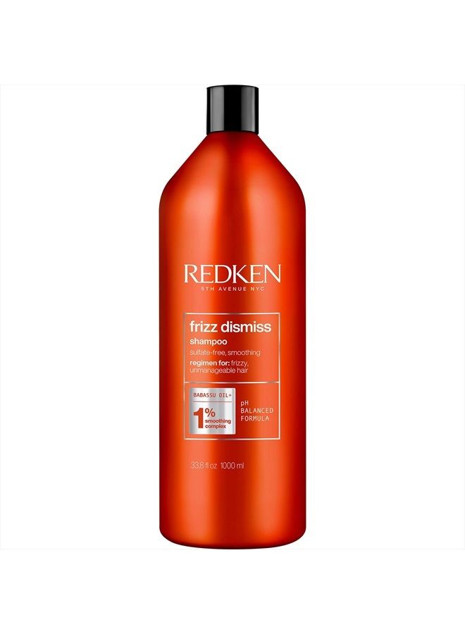 Redken Frizz Dismiss Shampoo | For Frizzy Hair | Smooths Hair & Manages Frizz | Sulfate Free | 33.8 Fl Oz - Image 1