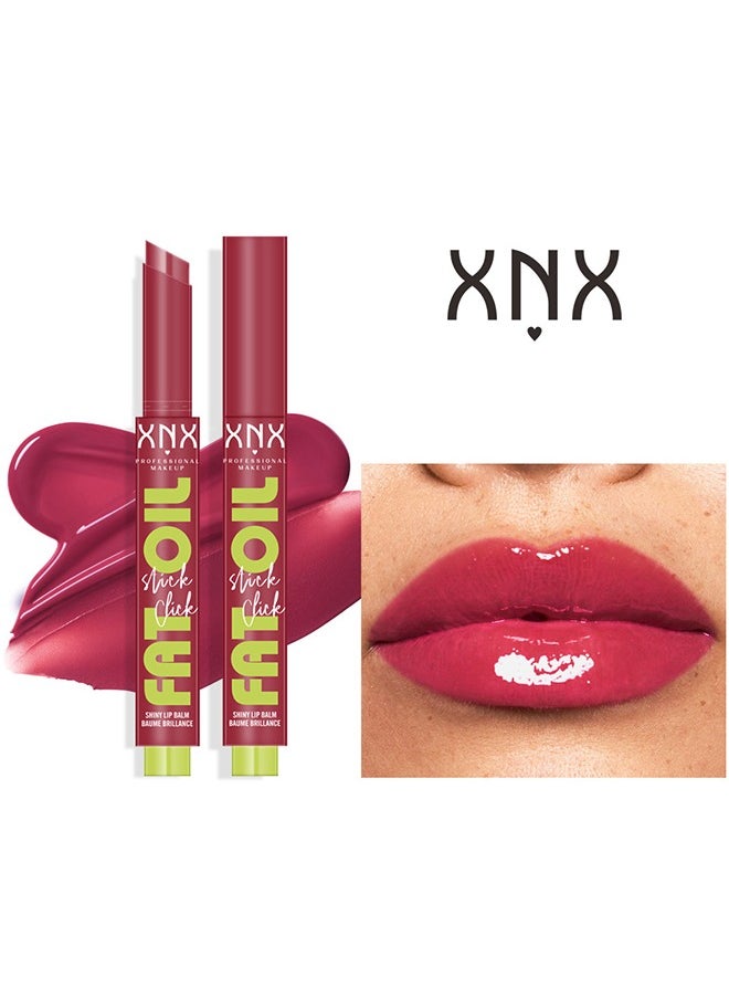 XNX - Fat Oil Slick Click Shiny Lip Balm, Lightweight Buildable Formula, Longlasting Hydrating Non Sticky Lipgloss - Image 1