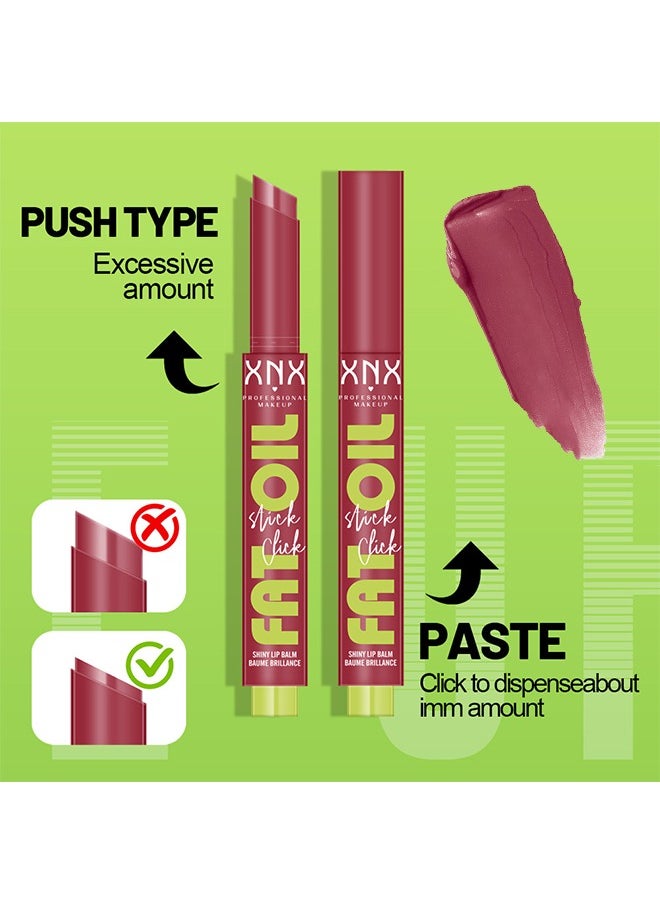 XNX - Fat Oil Slick Click Shiny Lip Balm, Lightweight Buildable Formula, Longlasting Hydrating Non Sticky Lipgloss - Image 1