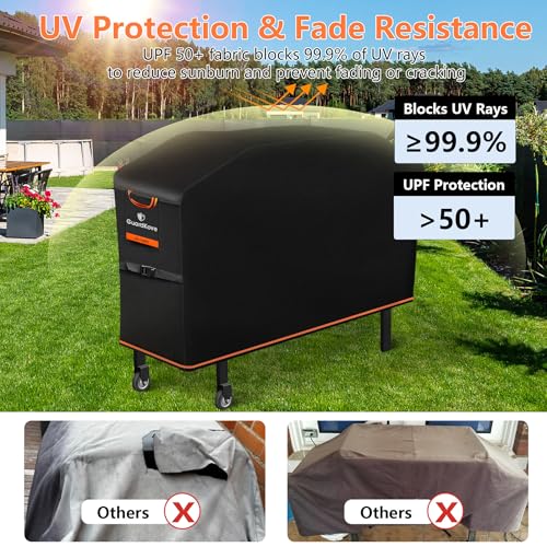 GuardKove Griddle Cover for Blackstone 28" Griddle with Hood, 2026 Upgraded 1000D Heavy Duty Waterproof Flat Top 5483 Grill Cover, Tear & Fade Resistant with Buckle & Air Vents, Fits Blackstone 2 Burner Griddle - Image 5
