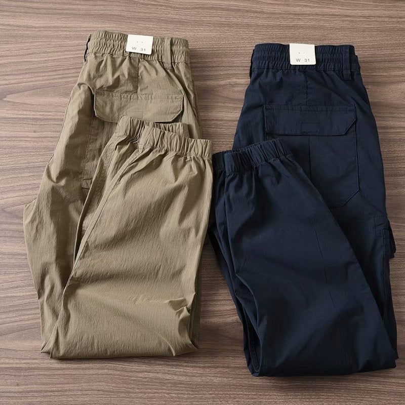 Durable Work Pants For Auto Repair Workers At Construction Sites, Men'S Strong And Wear-Resistant Loose Cotton Labor Protection Pants - Image 3
