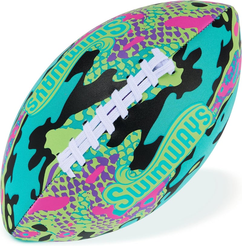 SwimWays Hydro Waterproof Football, Outdoor Games for Adults and Kids, Swimming Pool Accessories and Pool Party Games,9.25 Inches, Green - Image 1