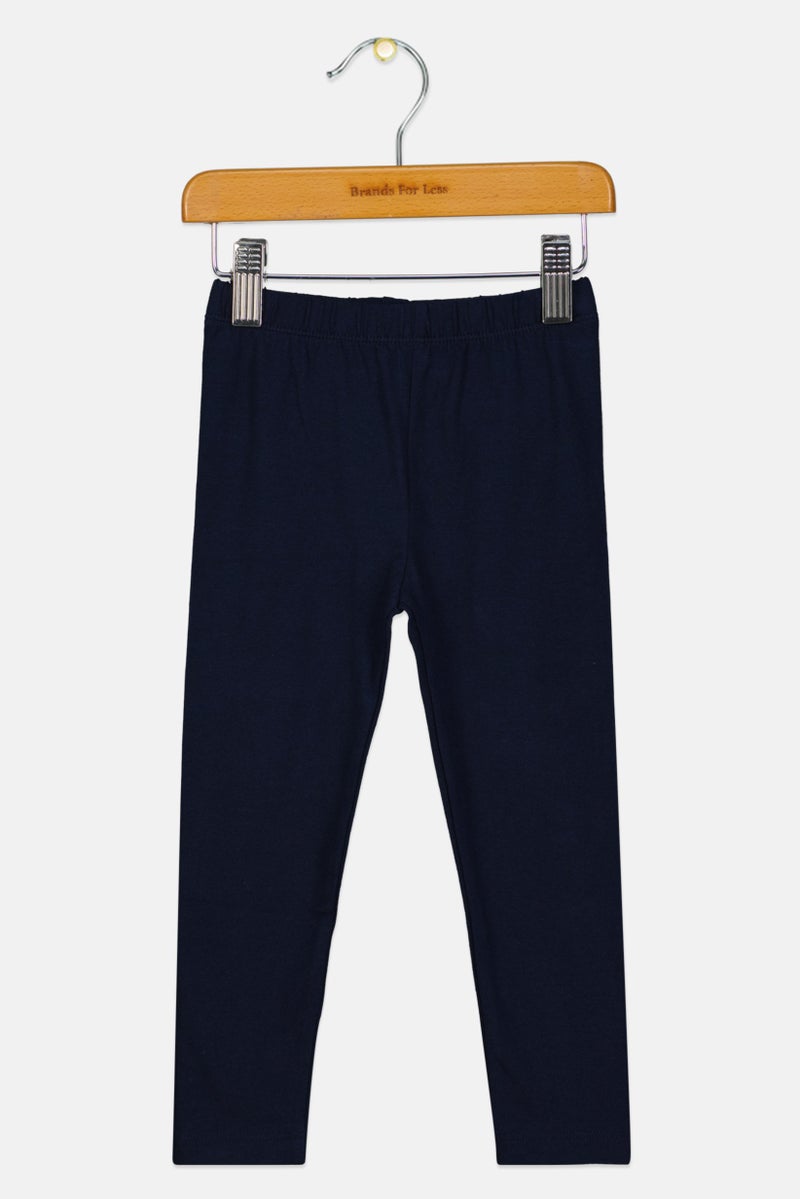 GAP Kids Girl Plain Pull On Leggings, Navy - Image 2