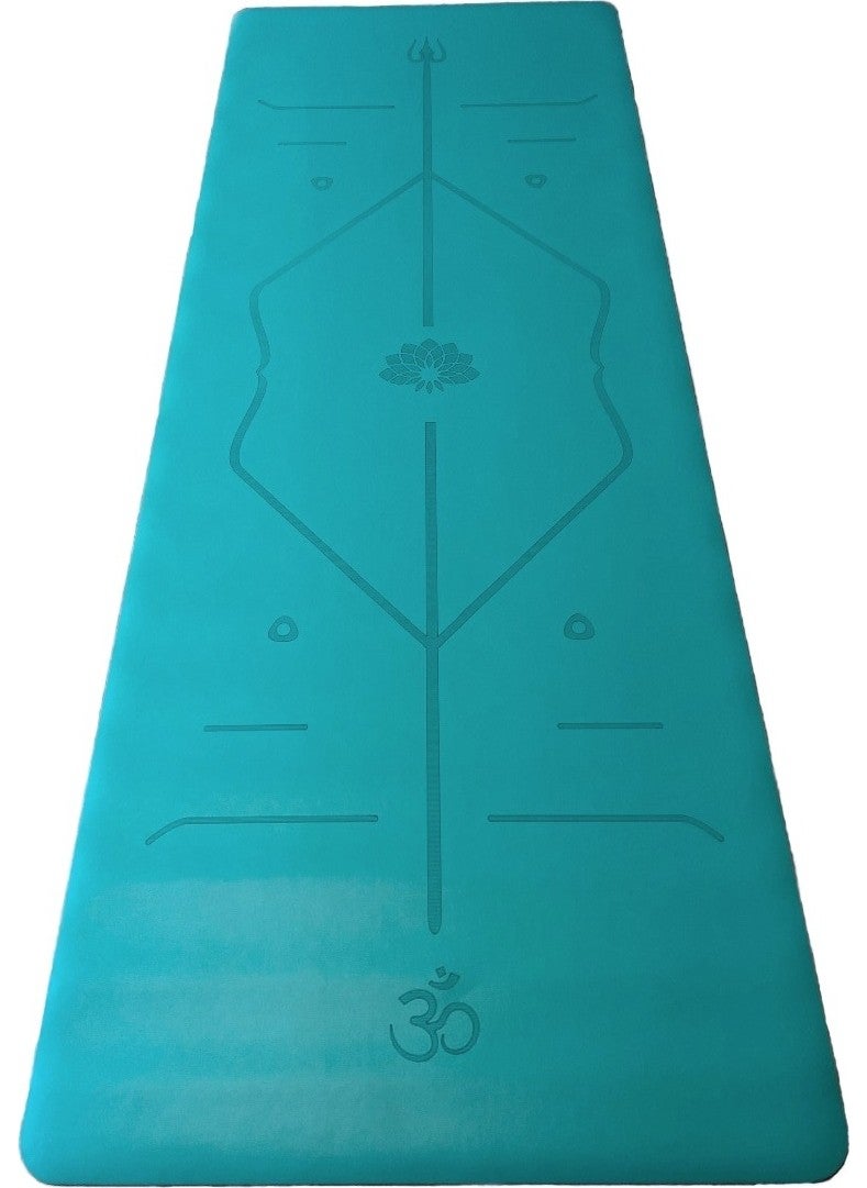Yogatime Rubber Yoga Mat Laser Line 5 Mm. Blue  - Image 2