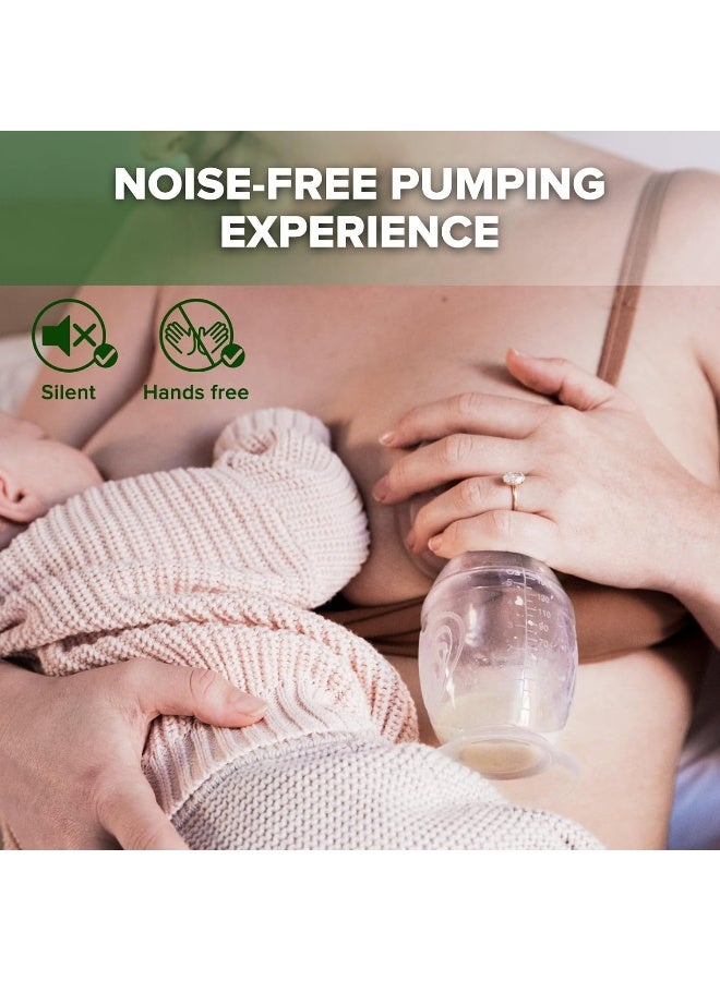 haakaa مضخة الثدي اليدوية هاكّا مع قاعدة 4 أونصات/100 مل + غطاء (بلوش) ، الجيل 2 - Image 5