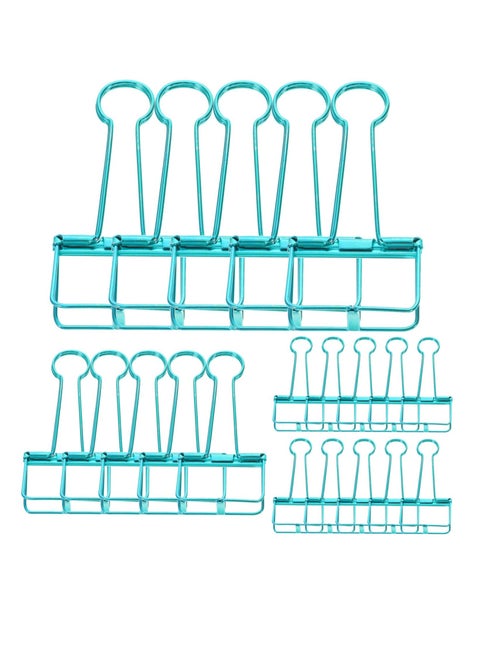 20Pcs Binder Clips for Office Binder Clips Wallet Dovetail Clip Clip Test Paper Holder Paper Clip Securing Clip Large Binder Clips Binder Small Folder(Blue)