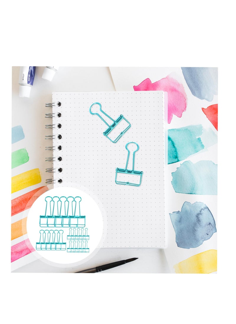 KASTWAVE - 20Pcs Binder Clips for Office Binder Clips Wallet Dovetail Clip Clip Test Paper Holder Paper Clip Securing Clip Large Binder Clips Binder Small Folder(Blue) - Image 1
