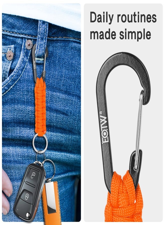 EOTW Paracord Keychain Clip Carabiner Paracord Lanyard for Keys Men Women 2Pack - Image 3
