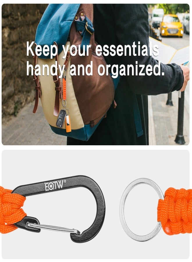 EOTW Paracord Keychain Clip Carabiner Paracord Lanyard for Keys Men Women 2Pack - Image 4