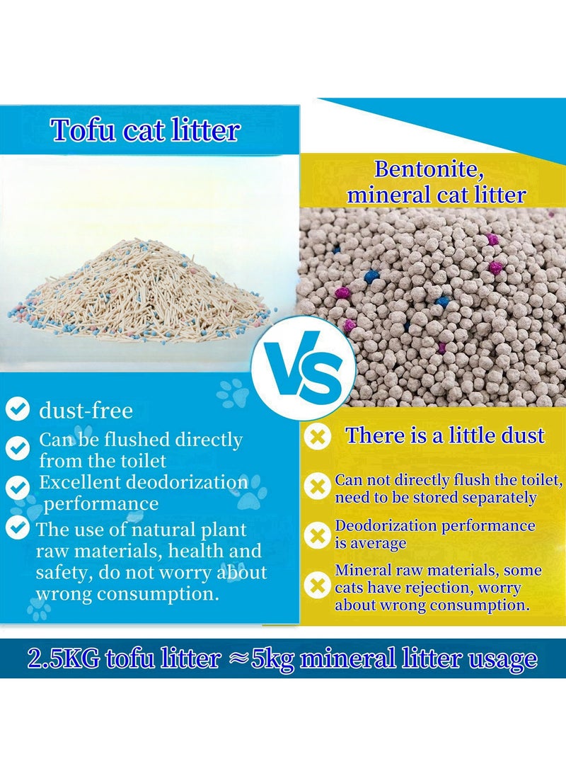 ANTIER - 6L(2.5KG)Mixed tofu original cat litter，Innovative Mixed Tofu Cat Litter for Easy Odor Control, Strong Clumping, Eco-Friendly, and Mess-Free Cleanup - Image 1