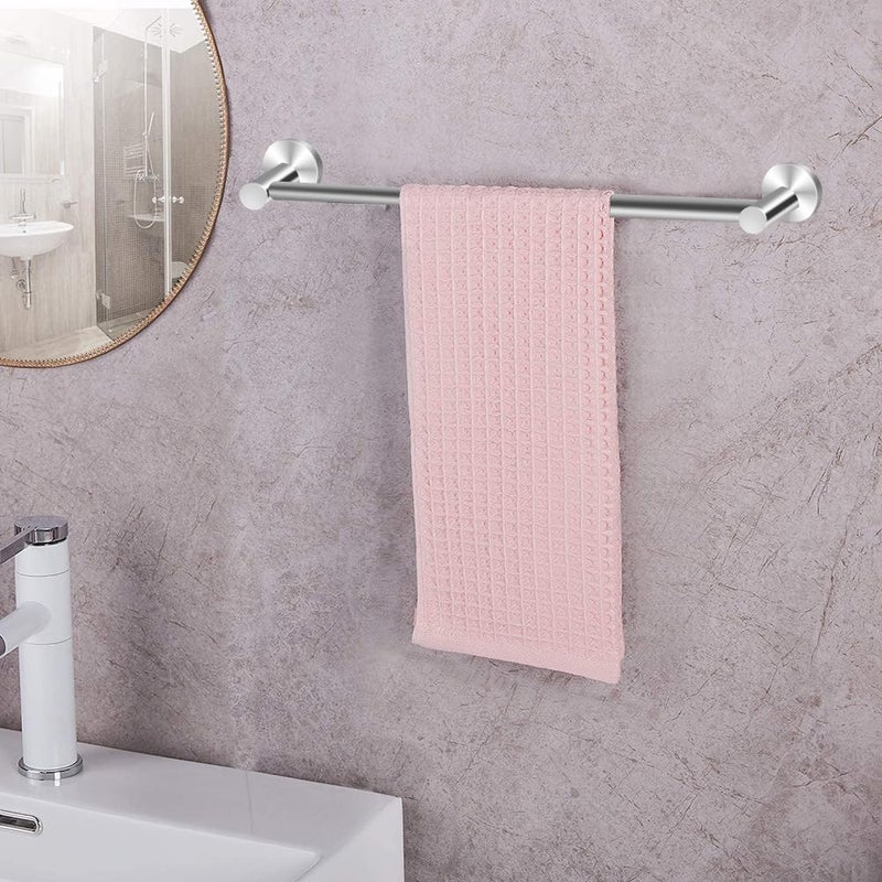 MGahyi Towel Racks for Bathroom-Adjustable Towel Holder(13.18inch-24inch) Sturdy and Rustproof Towel Bar Wall Mounted, Single Towel Bar Rod for Bathroom Accessories(1Pack,Silver) - Image 4