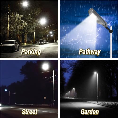Epyz 30 Watt Solar Street Light Outdoor Waterproof with Motion Sensor with Mounting Pole for Garden, Street, Lawn, Patios and Pathways [ 208LED, Pack of 1, Cold White Light ] - Image 2
