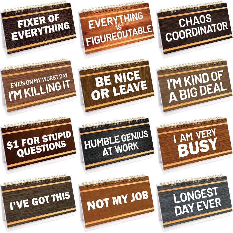 Fancy Land Desk Flip Accessories Funny Desk Supplies for Work 30 Desktop Flip Messages Decor Office Colleague Coworkers