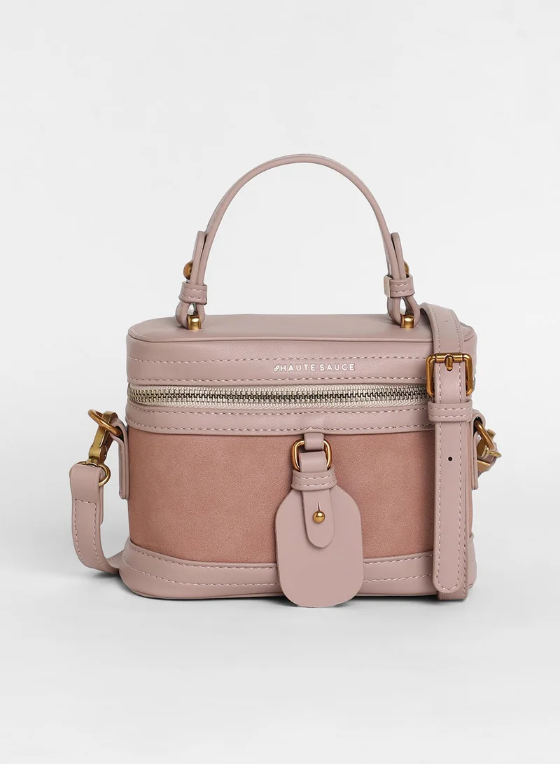 Haute Sauce Women's The Velvet Oval Bucket Bag - Nude Pink