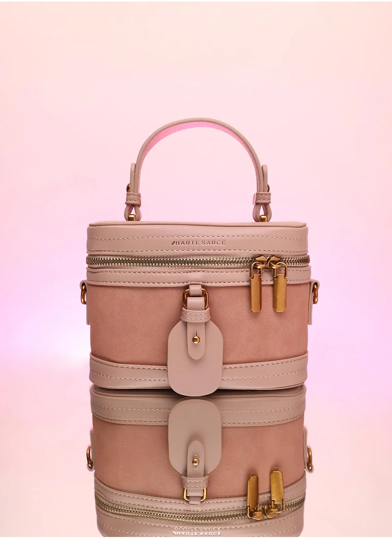 صوص هاوت Women's The Velvet Oval Bucket Bag - Nude Pink