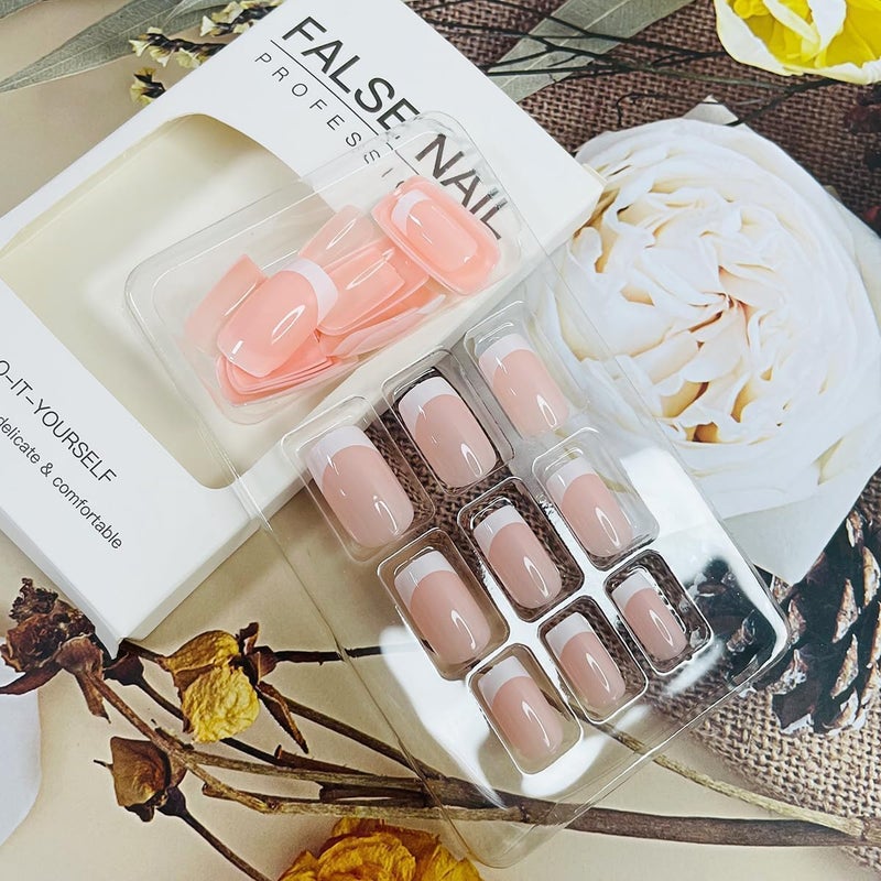 ZOONA ZOONA 24PCS Everlasting French Nails Artificial Nails Art Set Lightweight Long Lasting Easy To Use Quick Fix For Festivals Special Occasions - Image 2