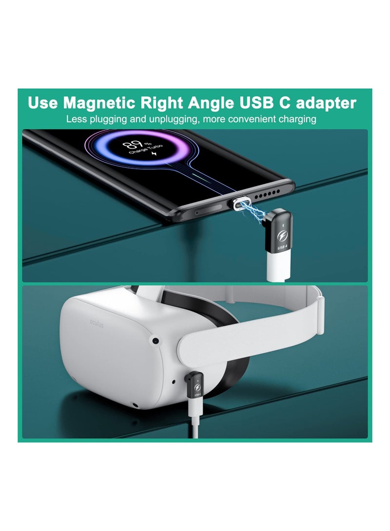 SYOSI 2PCS USB C Magnetic Adapter, Magnetic USB C Adapter USB4 Magnetic Adapter 24 Pins 40Gbps 8K 60Hz Adapter PD 140W Charge for Thunderbolt 3/4, MacBook Pro/Air, Swtich and More Type C Devices  - Image 3
