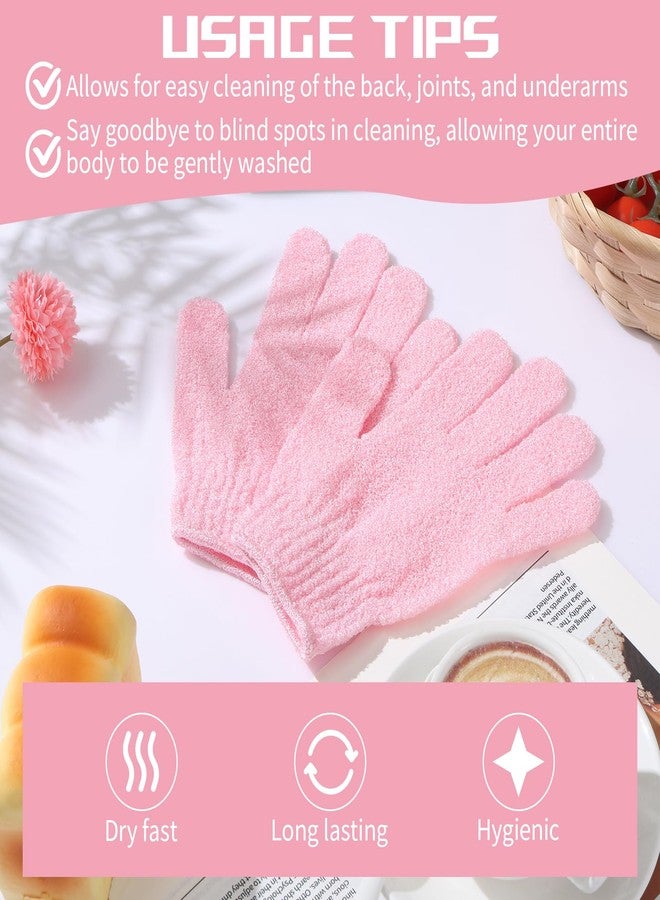 Rainmae 50 Pairs Exfoliating Gloves for Body Bulk, Double Sided Bath Scrub Gloves for Shower, Body Exfoliator Mitt for Spa, Dead Skin Remover for Men Women (Pink) - Image 5